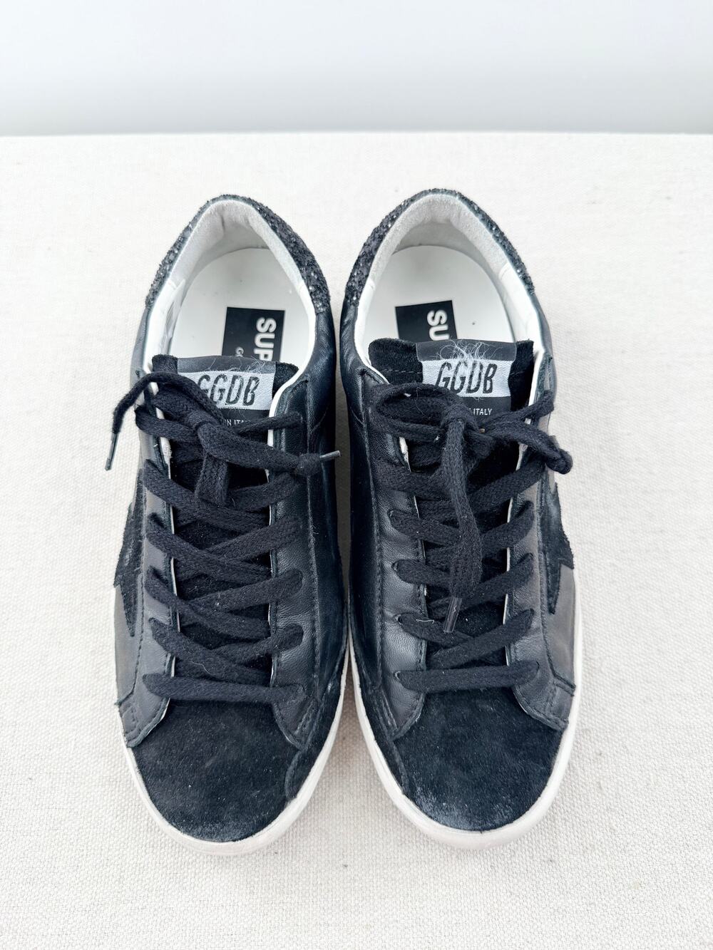 Golden Goose Super-Star Nappa Leather Skateboard Sneakers Black Women's EU 38